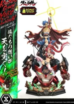 Gurren Lagann Estatua Ultimate Premium Masterline Series 1/4 Kamina, Simon & Yoko with Lagann Deluxe Bonus Version 97 cm