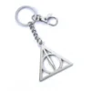 Harry Potter Llavero Deathly Hallows (bañado en plata)