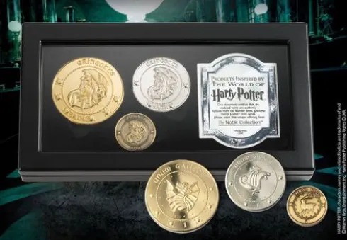 Harry Potter Réplica Set de Monedas El Banco Gringotts