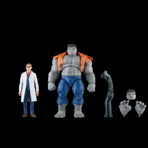 Hasbro Marvel Legends Series Gray Hulk and Dr. Bruce Banner