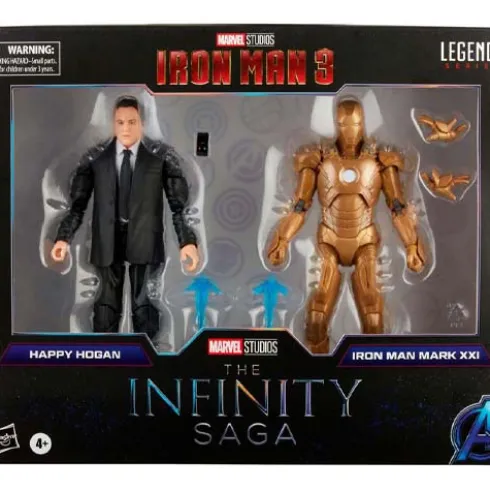 Hasbro Marvel Legends Series Happy Hogan and Iron Man Mark 21