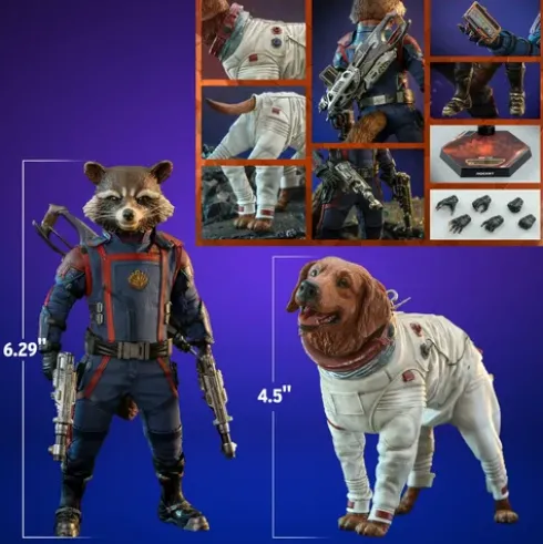 Hot Toys Guardians Of Galaxy Vol. 3 1/6 Rocket and Good Dog Cosmo