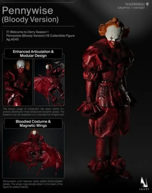 INART Figura 1/6 IT: Welcome to Derry Pennywise (Bloody Version)