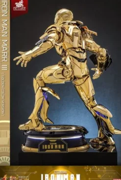 Iron Man Figura Movie Masterpiece Diecast 1/6 Iron Man Mark III (Gold Color Version) Hot Toys Exclusive 33 cm