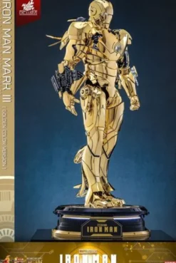 Iron Man Figura Movie Masterpiece Diecast 1/6 Iron Man Mark III (Gold Color Version) Hot Toys Exclusive 33 cm