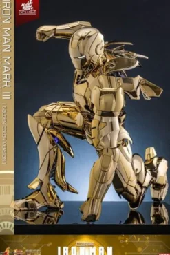 Iron Man Figura Movie Masterpiece Diecast 1/6 Iron Man Mark III (Gold Color Version) Hot Toys Exclusive 33 cm
