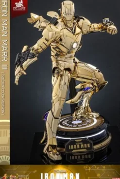 Iron Man Figura Movie Masterpiece Diecast 1/6 Iron Man Mark III (Gold Color Version) Hot Toys Exclusive 33 cm