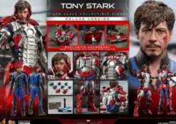 Iron Man 2 Figura Movie Masterpiece 1/6 Tony Stark (Mark V Suit Up Version) Deluxe 31 cm