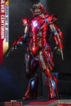 Iron Man 3 Figura Movie Masterpiece 1/6 Silver Centurion (Armor Suit Up Version) 32 cm