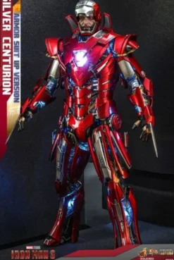 Iron Man 3 Figura Movie Masterpiece 1/6 Silver Centurion (Armor Suit Up Version) 32 cm
