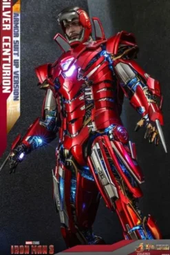 Iron Man 3 Figura Movie Masterpiece 1/6 Silver Centurion (Armor Suit Up Version) 32 cm