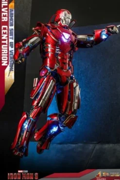 Iron Man 3 Figura Movie Masterpiece 1/6 Silver Centurion (Armor Suit Up Version) 32 cm