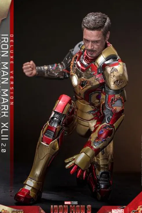 Iron Man 3 Figura Movie Masterpiece 1/6 Iron Man Mark XLII (2.0) Deluxe Version