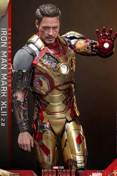 Iron Man 3 Figura Movie Masterpiece 1/6 Iron Man Mark XLII (2.0) Deluxe Version