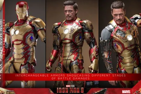 Iron Man 3 Figura Movie Masterpiece 1/6 Iron Man Mark XLII (2.0) Deluxe Version