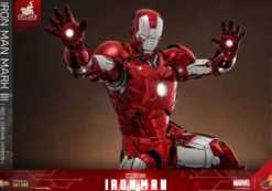 Iron Man Figura Movie Masterpiece Diecast 1/6 Iron Man Mark III (Red & Chrome Version) Hot Toys Exclusive 32 cm
