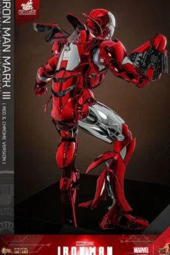 Iron Man Figura Movie Masterpiece Diecast 1/6 Iron Man Mark III (Red & Chrome Version) Hot Toys Exclusive 32 cm