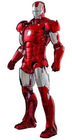 Iron Man Figura Movie Masterpiece Diecast 1/6 Iron Man Mark III (Red & Chrome Version) Hot Toys Exclusive 32 cm