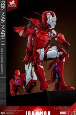 Iron Man Figura Movie Masterpiece Diecast 1/6 Iron Man Mark III (Red & Chrome Version) Hot Toys Exclusive 32 cm