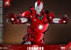 Iron Man Figura Movie Masterpiece Diecast 1/6 Iron Man Mark III (Red & Chrome Version) Hot Toys Exclusive 32 cm