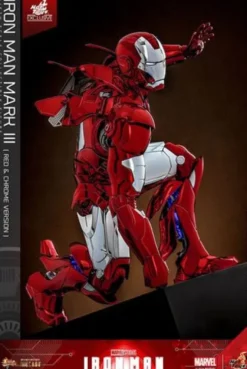 Iron Man Figura Movie Masterpiece Diecast 1/6 Iron Man Mark III (Red & Chrome Version) Hot Toys Exclusive 32 cm