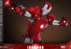 Iron Man Figura Movie Masterpiece Diecast 1/6 Iron Man Mark III (Red & Chrome Version) Hot Toys Exclusive 32 cm