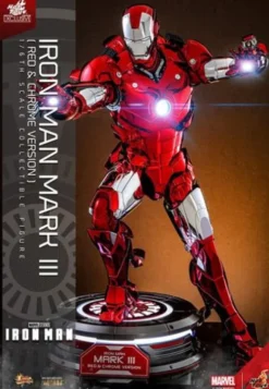 Iron Man Figura Movie Masterpiece Diecast 1/6 Iron Man Mark III (Red & Chrome Version) Hot Toys Exclusive 32 cm