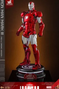 Iron Man Figura Movie Masterpiece Diecast 1/6 Iron Man Mark III (Red & Chrome Version) Hot Toys Exclusive 32 cm