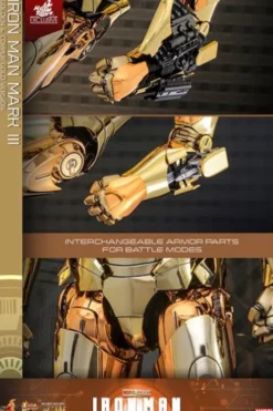 Iron Man Movie Masterpiece Diecast Action Figure 1/6 Iron Man Mark III (Golden & Copper Gold Version) Hot Toys Exclusive 33 cm