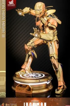 Iron Man Movie Masterpiece Diecast Action Figure 1/6 Iron Man Mark III (Golden & Copper Gold Version) Hot Toys Exclusive 33 cm