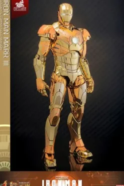 Iron Man Movie Masterpiece Diecast Action Figure 1/6 Iron Man Mark III (Golden & Copper Gold Version) Hot Toys Exclusive 33 cm