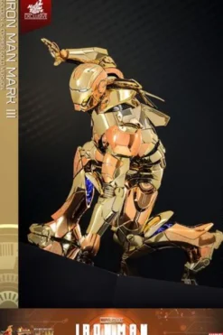 Iron Man Movie Masterpiece Diecast Action Figure 1/6 Iron Man Mark III (Golden & Copper Gold Version) Hot Toys Exclusive 33 cm