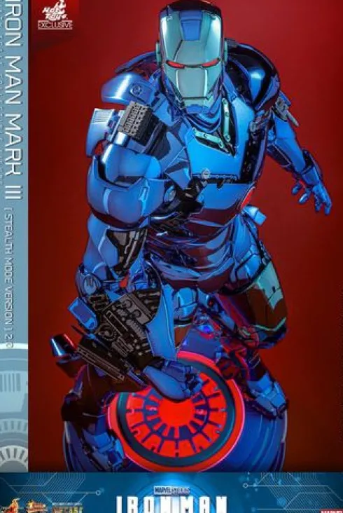 Iron Man Movie Masterpiece Diecast 1/6 Iron Man Mark III (Stealth Mode Ver.) 2.0 Hot Toys Exclusive 33 cm