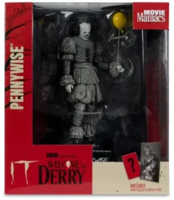 It Welcome to Derry Movie Maniacs Figura Pennywise (Black & White) 16 cm