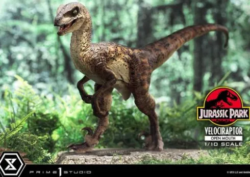 Jurassic Park Estatua Prime Collectibles 1/10 Velociraptor Open Mouth 19 cm