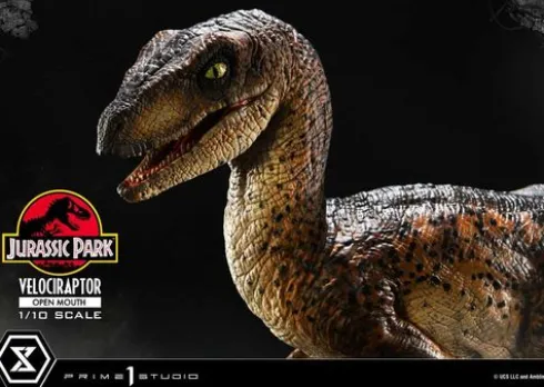Jurassic Park Estatua Prime Collectibles 1/10 Velociraptor Open Mouth 19 cm