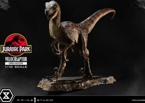 Jurassic Park Estatua Prime Collectibles 1/10 Velociraptor Open Mouth 19 cm