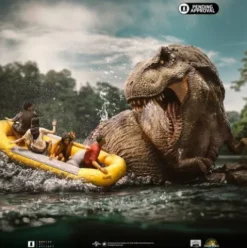 Jurassic World: Rebirth Estatua 1/20 Demi Art Scale T-Rex River Attack 22 cm