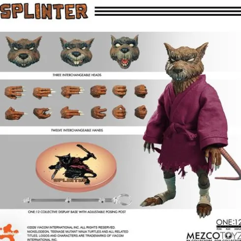 Las Tortugas Ninja One:12 Collective Figura 1/12 Splinter 17 cm
