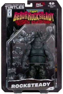 Las Tortugas Ninja Page Punchers Figura Rocksteady 17 cm