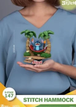 Lilo & Stitch Diorama PVC D-Stage Stitch Hammock 13 cm