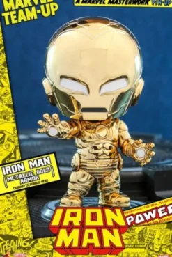 Marvel Comics Minifigura Cosbaby (S) Iron Man (Metallic Gold Armor) 10 cm