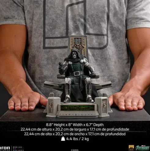Marvel Doctor Doom on Throne Avengers Doomsday Statue