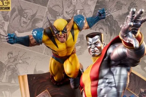 Marvel Estatua Fastball Special: Colossus and Wolverine Statue 46 cm