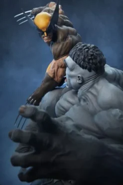 Marvel Estatua Premium Format Grey Hulk vs Wolverine