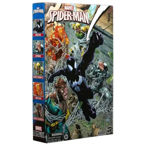 Marvel Legends Pack de 5 Figuras Spider-Man, Silvermane, Human Fly, Molten Man and Razorback