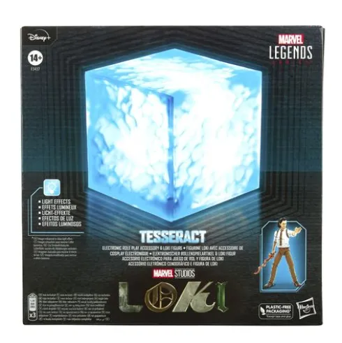 Marvel Legends Tesseract Electronic Role Play Accessory with Light FX and Loki Figure