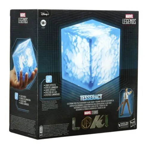 Marvel Legends Tesseract Electronic Role Play Accessory with Light FX and Loki Figure