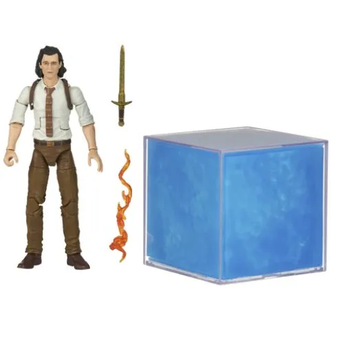 Marvel Legends Tesseract Electronic Role Play Accessory with Light FX and Loki Figure