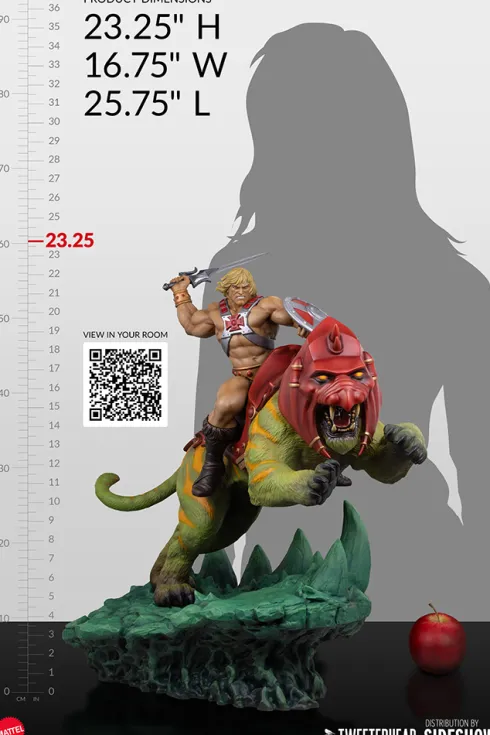Masters of the Universe Estatua He-Man and Battle Cat Classic Deluxe 59 cm